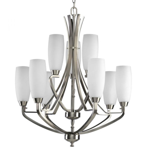 Progress Wisten P4439 09 9 60 Watt CAND CHAND in Brushed Nickel Finish Model: P4439-09