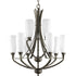 Progress Wisten P4439 09 9 60 Watt CAND CHAND in Brushed Nickel Finish Model: P4439-09