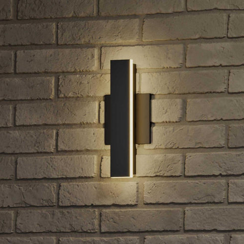 Progress Z-2040 LED Z 2040 Collection LED in Matte Black Contemporary Small Outdoor Wall Light Model: P560366-31M-CS