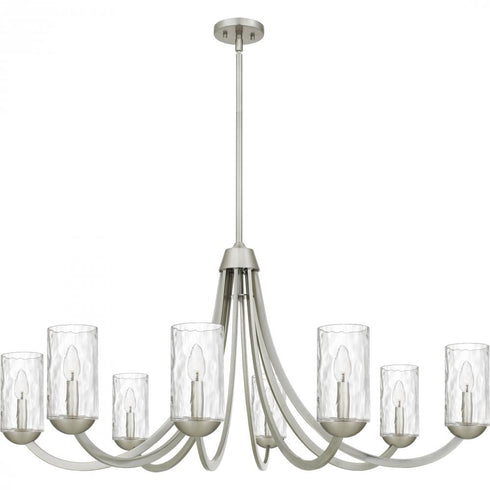 Quoizel Allard 8 Light in Brushed Nickel Chandelier Model: ALD5045BN