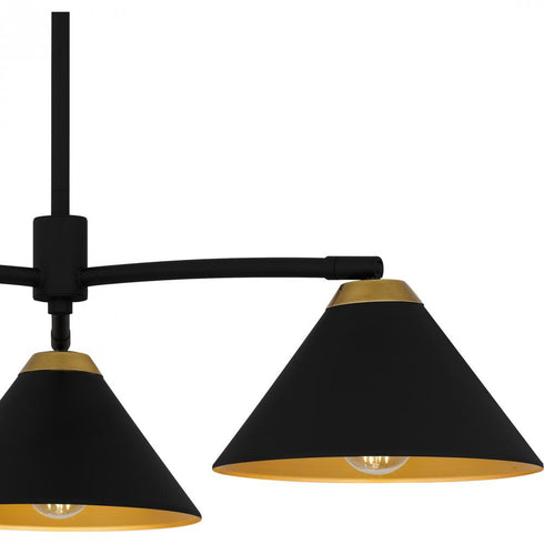Quoizel Alscott 3 Light in Matte Black Chandelier Model: ALS5032MBK