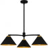 Quoizel Alscott 3 Light in Matte Black Chandelier Model: ALS5032MBK