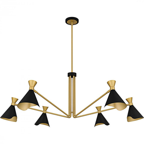 Quoizel Arden 6 Light in Matte Black Chandelier Model: ADN5052MBK
