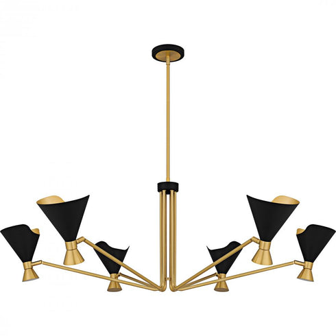 Quoizel Arden 6 Light in Matte Black Chandelier Model: ADN5052MBK