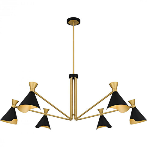 Quoizel Arden 6 Light in Matte Black Chandelier Model: ADN5052MBK