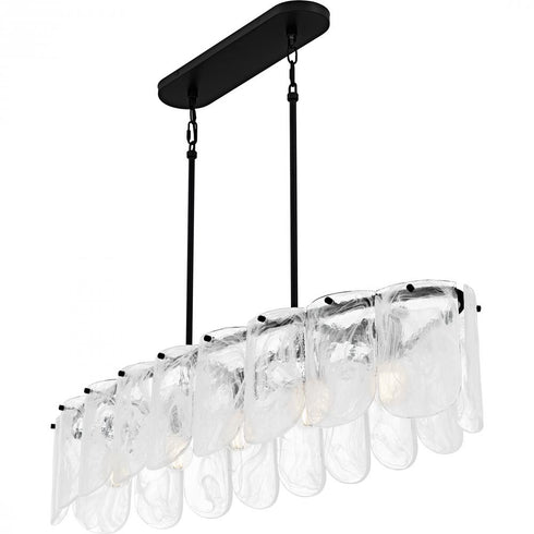 Quoizel Cassidy 5 Light in Matte Black Linear Chandelier Model: CAS543MBK