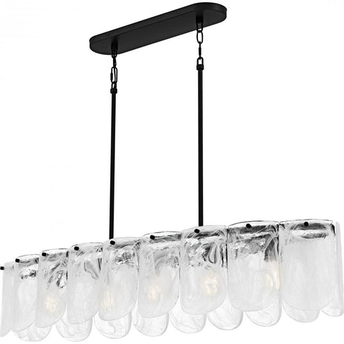 Quoizel Cassidy 5 Light in Matte Black Linear Chandelier Model: CAS543MBK