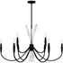 Quoizel Cecily 9 Light in Brushed Gold Chandelier Model: CCY5040BRG