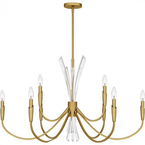 Quoizel Cecily 9 Light in Brushed Gold Chandelier Model: CCY5040BRG