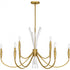 Quoizel Cecily 9 Light in Brushed Gold Chandelier Model: CCY5040BRG