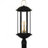 Quoizel Crestfield 3 Light in Matte Black Outdoor Post Lantern Model: CFD9010MBK