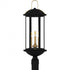 Quoizel Crestfield 3 Light in Matte Black Outdoor Post Lantern Model: CFD9010MBK