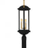 Quoizel Crestfield 3 Light in Matte Black Outdoor Post Lantern Model: CFD9010MBK