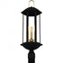 Quoizel Crestfield 3 Light in Matte Black Outdoor Post Lantern Model: CFD9010MBK