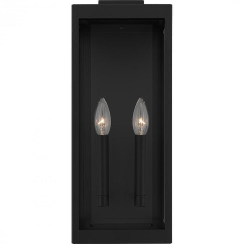 Quoizel Eastover 2 Light in Earth Black Outdoor Wall Lantern Model: EVR8407EK