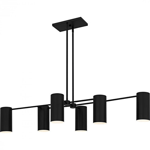 Quoizel Foreland 6 Light in Brushed Gold Linear Chandelier Model: FLD650BRG
