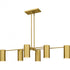 Quoizel Foreland 6 Light in Brushed Gold Linear Chandelier Model: FLD650BRG