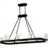 Quoizel Gloucester 8 Light in Matte Black Linear Chandelier Model: GLC842MBK