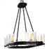 Quoizel Gloucester 8 Light in Matte Black Linear Chandelier Model: GLC842MBK