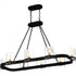 Quoizel Gloucester 8 Light in Matte Black Linear Chandelier Model: GLC842MBK