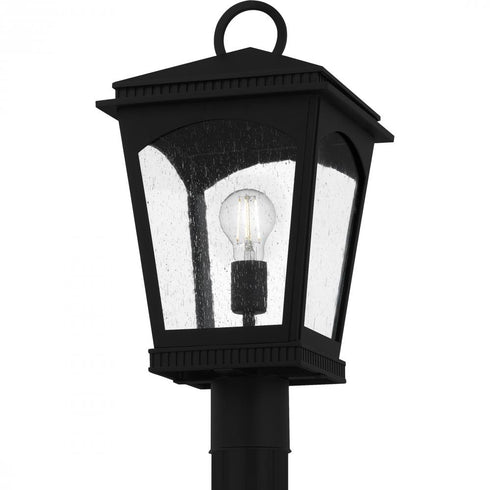 Quoizel Huck 1 Light in Earth Black Outdoor Post Lantern Model: HUK9010EK