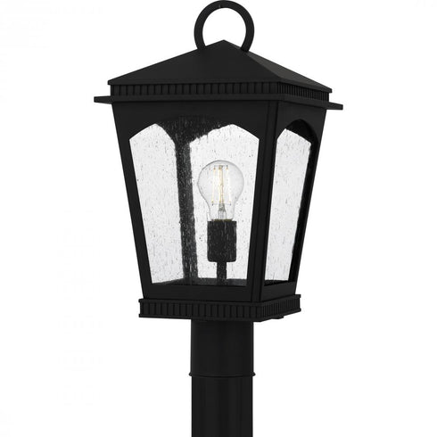Quoizel Huck 1 Light in Earth Black Outdoor Post Lantern Model: HUK9010EK