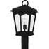 Quoizel Huck 1 Light in Earth Black Outdoor Post Lantern Model: HUK9010EK