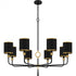 Quoizel Lockery 8 Light in Matte Black Chandelier Model: LKY5040MBK