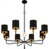 Quoizel Lockery 8 Light in Matte Black Chandelier Model: LKY5040MBK