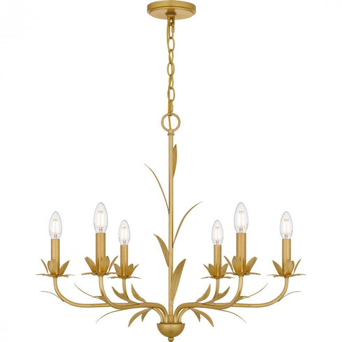 Quoizel Maria Chandelier in Gold Leaf Finish Model: MAA5027GFL