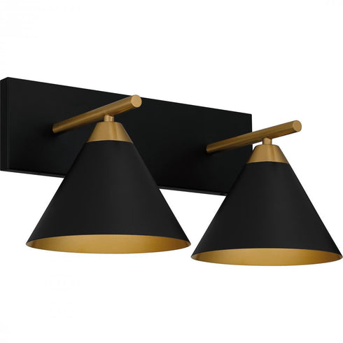 Quoizel Mastro Bath Light in Matte black Finish Model: MTO8617MBK