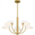 Quoizel Penley 5 Light in Brushed Gold Chandelier Model: PNY5028BRG