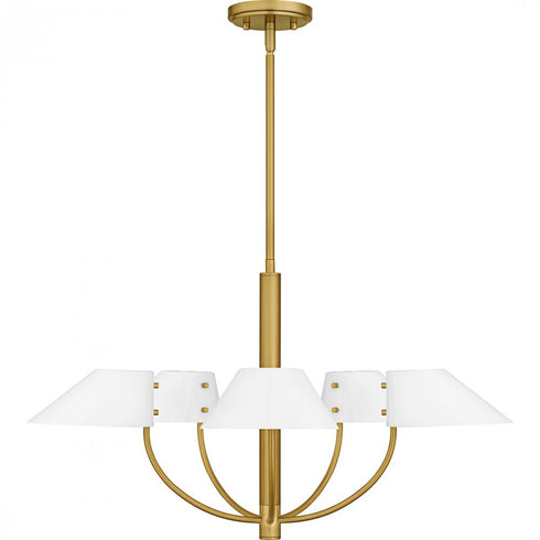 Quoizel Penley 5 Light in Brushed Gold Chandelier Model: PNY5028BRG