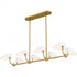 Quoizel Penley 6 Light in Brushed Gold Linear Chandelier Model: PNY842BRG