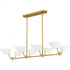 Quoizel Penley 6 Light in Brushed Gold Linear Chandelier Model: PNY842BRG