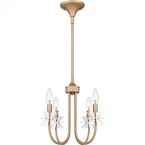 Quoizel Remy 4 Light in Bronze Gold Chandelier Model: REY5016BGD