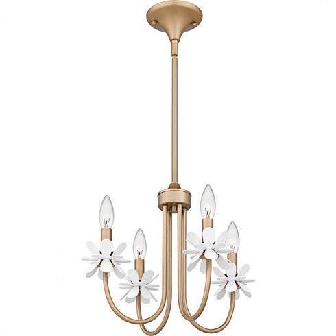 Quoizel Remy 4 Light in Bronze Gold Chandelier Model: REY5016BGD