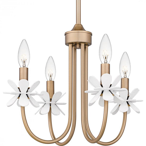 Quoizel Remy 4 Light in Bronze Gold Chandelier Model: REY5016BGD