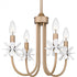 Quoizel Remy 4 Light in Bronze Gold Chandelier Model: REY5016BGD