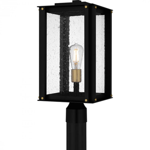Quoizel Robbins Outdoor Lantern in Matte black Finish Model: ROB9009MBK