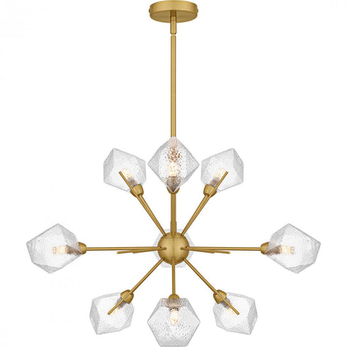 Quoizel Salvador 9 Light in Brushed Gold Chandelier Model: PCSVD5034BRG
