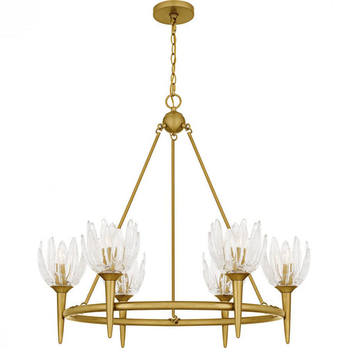 Quoizel Shea 6 Light in Brushed Gold Chandelier Model: SHA5032BRG