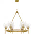 Quoizel Shea 6 Light in Brushed Gold Chandelier Model: SHA5032BRG