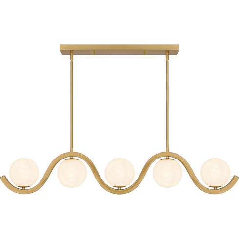 Quoizel Spherical Island Chandelier in Aged Brass Finish Model: SRI551AB