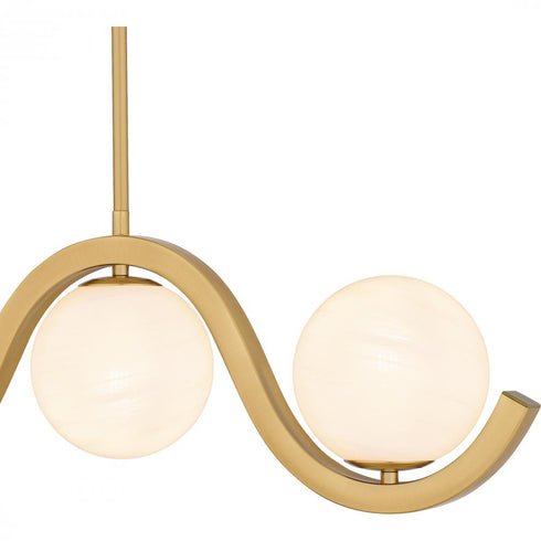 Quoizel Spherical Island Chandelier in Aged Brass Finish Model: SRI551AB