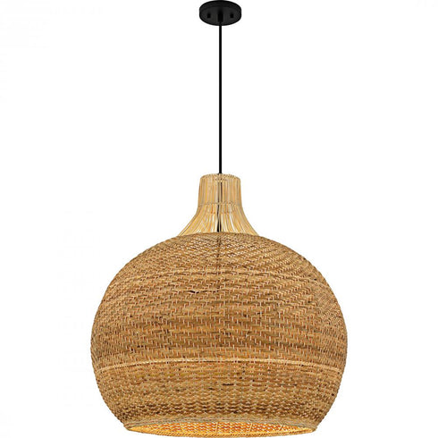 Quoizel Sycamore 4 Light in Matte Black Pendant Model: QP6796MBK