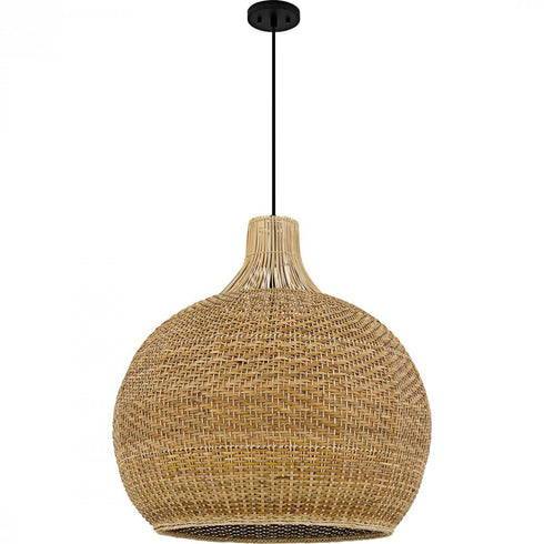 Quoizel Sycamore 4 Light in Matte Black Pendant Model: QP6796MBK