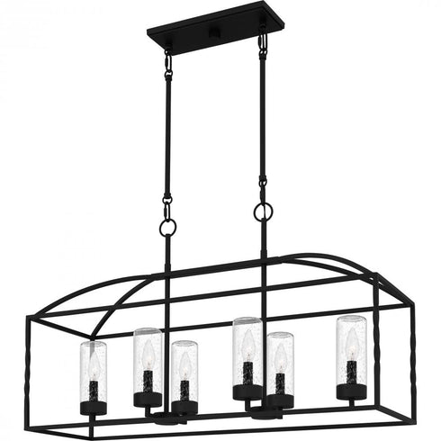 Quoizel Thatcher Island Chandelier in Earth Black Finish Model: THA636EK
