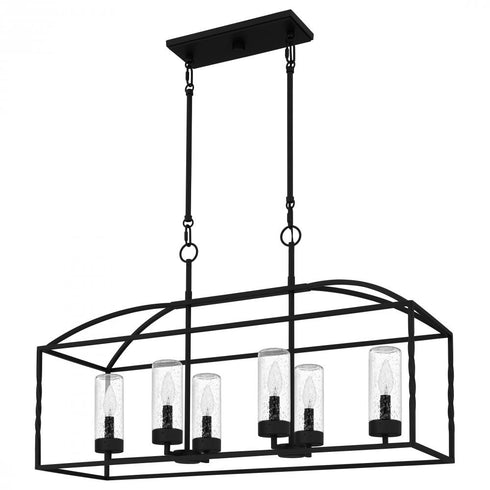 Quoizel Thatcher Island Chandelier in Earth Black Finish Model: THA636EK