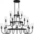 Quoizel Viscount 18 Light in Matte Black Chandelier Model: VSC5048MBK